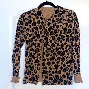Cheetah print cardigan